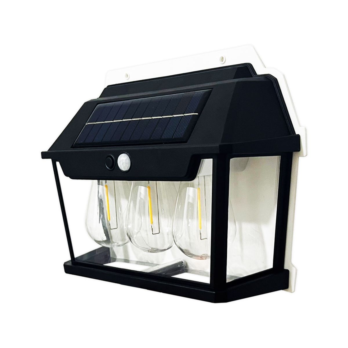 GENERICO - Aplique Solar con Triple Ampolleta y Sensor de Movimiento