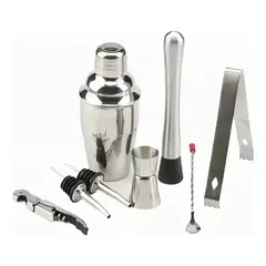 GENERICO - Juego De Coctelera Inoxidable Profesional Para Bar 8 Piezas Plateado