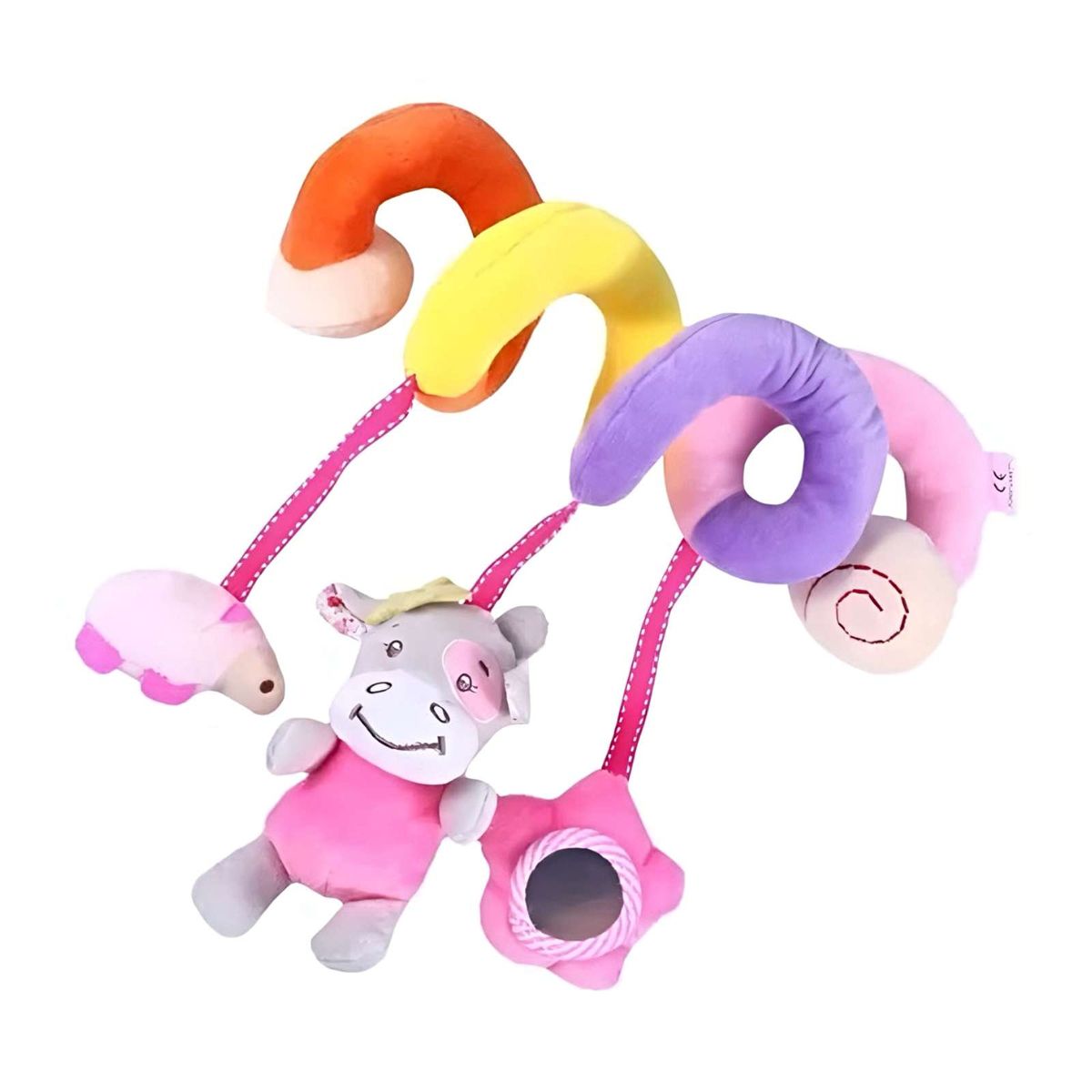 GENERICO - Sonajero espiral colgante para cochecito de bebé diseño vaca