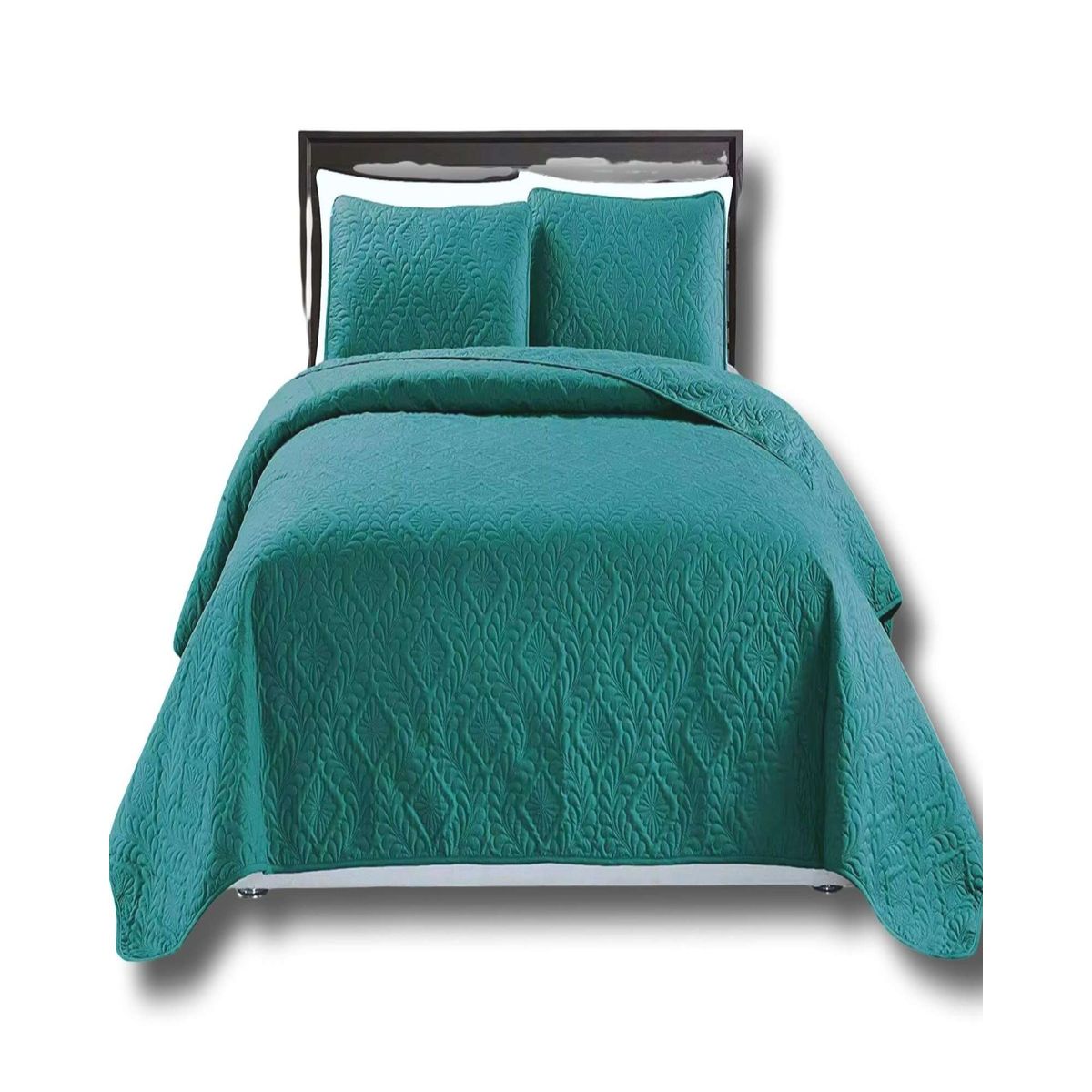 GENERICO - CUBRECAMA ELEGANTE  QUILT VERANO 2 PLAZA TURQUESA
