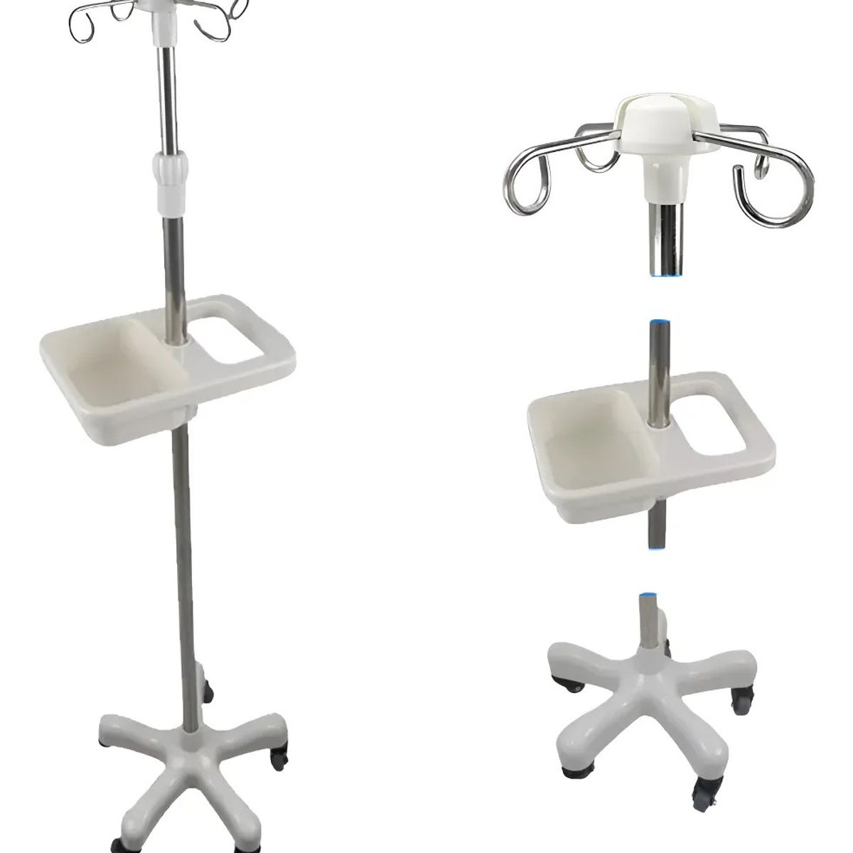 Porta Sueros Con Altura Ajustable Y Capacidad Para 4 Bolsas Blanco, marca GENERICO - Foto Principal