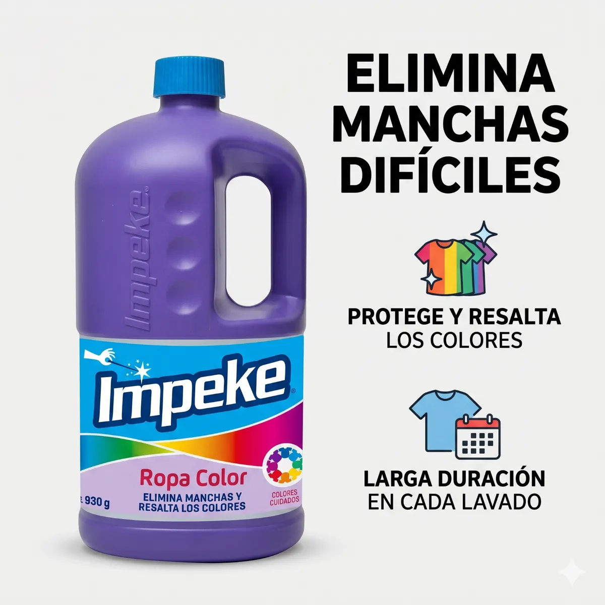 IMPEKE - Quitamanchas Ropa Color 930gr Impeke