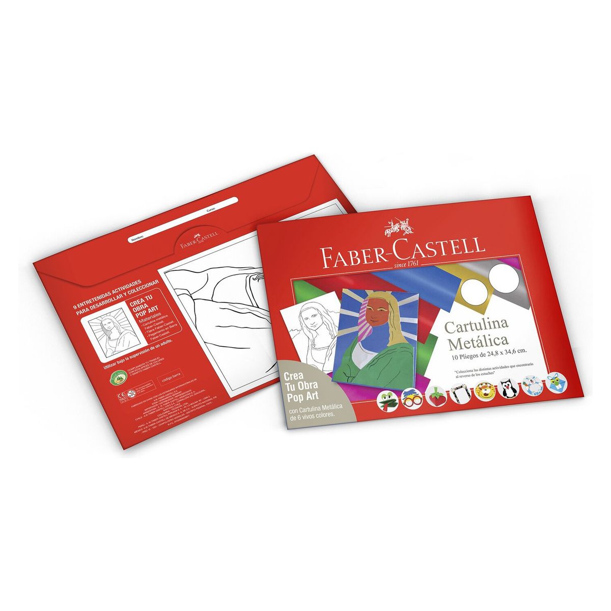 FABER - Estuche Cartulina Metalica