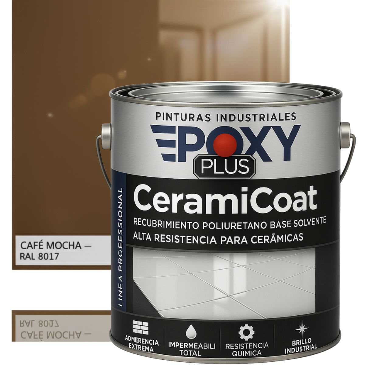 PINTURA PISOS CERÁMICOS - GALÓN CAFÉ MOCHA, marca EPOXY - Foto Principal