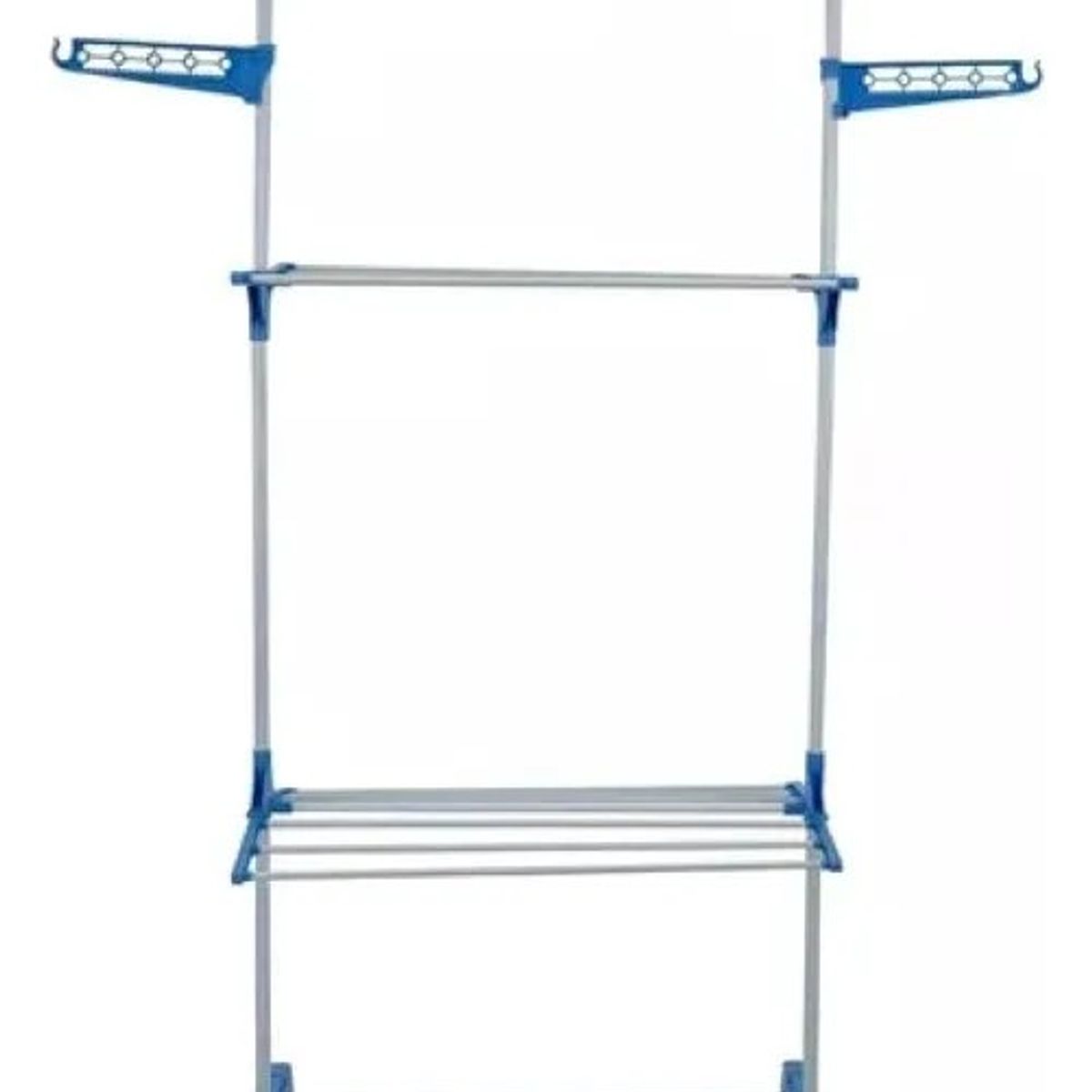 GENERICO - Tendedero Ropa Colgador Pechero Plegable 3 Niveles Azul