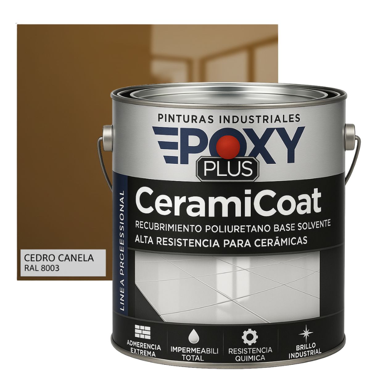 EPOXY - PINTURA PISOS CERÁMICOS - GALÓN CEDRO CANELA