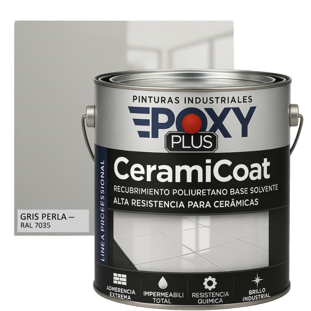 PINTURA PISOS CERÁMICOS - GALÓN GRIS PERLA, marca EPOXY - Foto Principal