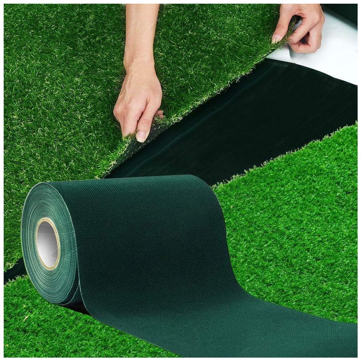 KUANGYE - Cinta De Unión De Césped Artificial 15 Cm X 1000 Cm