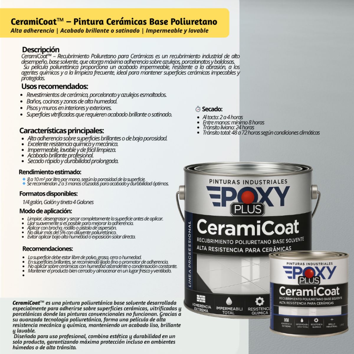 EPOXY - PINTURA PISOS CERÁMICOS - GALÓN TERRACOTA SUAVE