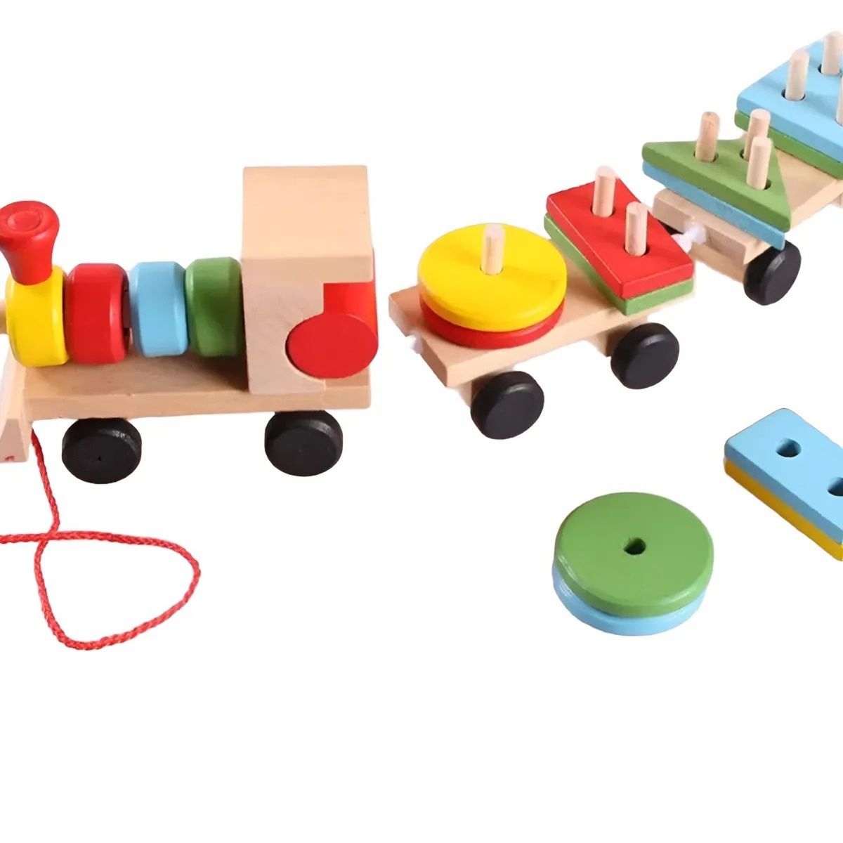 GENERICO - TREN FORMA JUGUETE MADERA