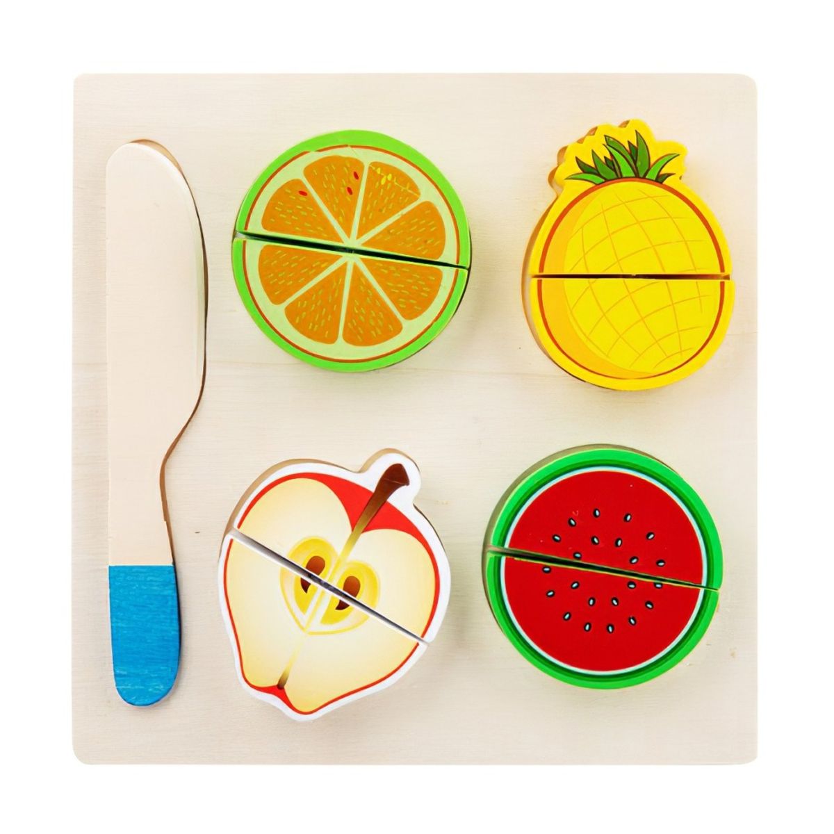 GENERICO - PUZZLE FRUTA JUGUETE MADERA