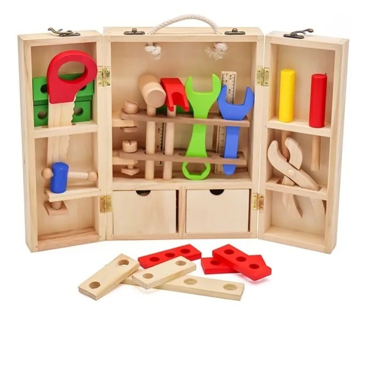 GENERICO - CAJA HERRAMIENTA JUGUETE MADERA