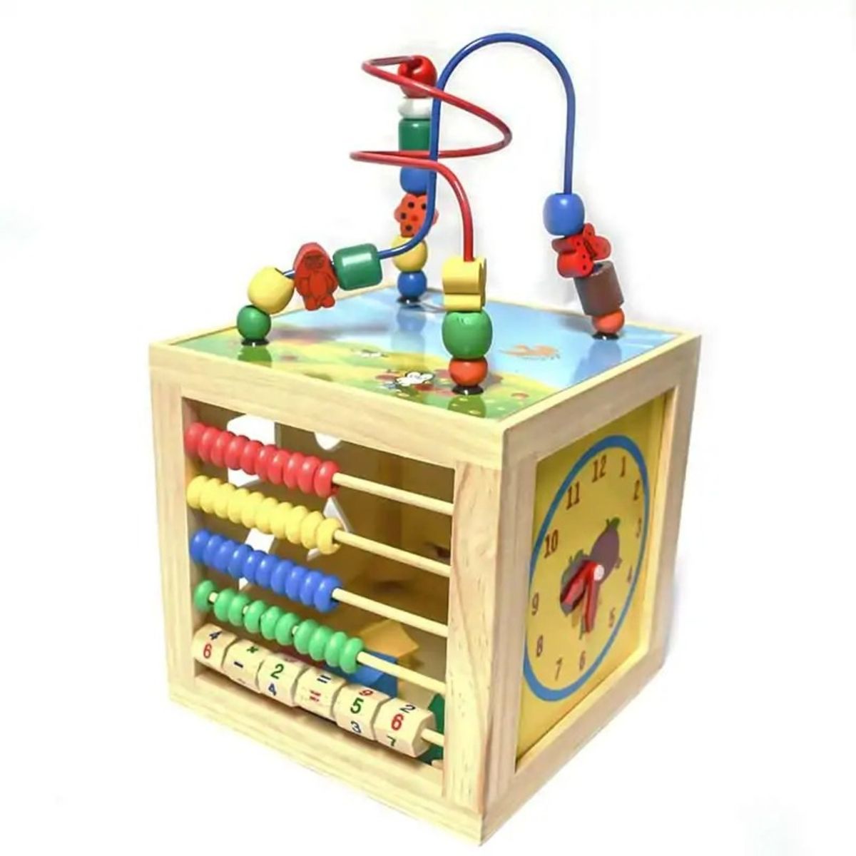 GENERICO - CAJA MOTRICIDAD MULTIFUNCIONAL JUGUETE MADERA