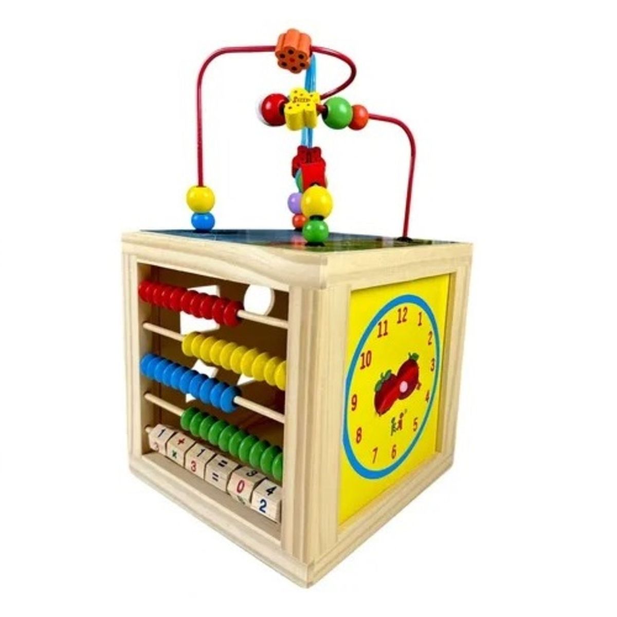 GENERICO - CAJA MOTRICIDAD MULTIFUNCIONAL JUGUETE MADERA