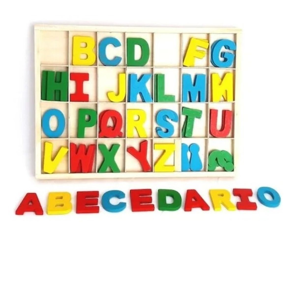 GENERICO - ABC DOBLE ABECEDARIO JUGUETE MADERA