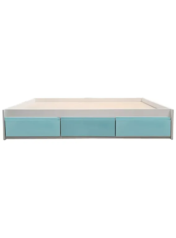 Cama Infantil/Juvenil tres cajones 1.5 Plazas - Linea Minimal 3 cajones Celestes