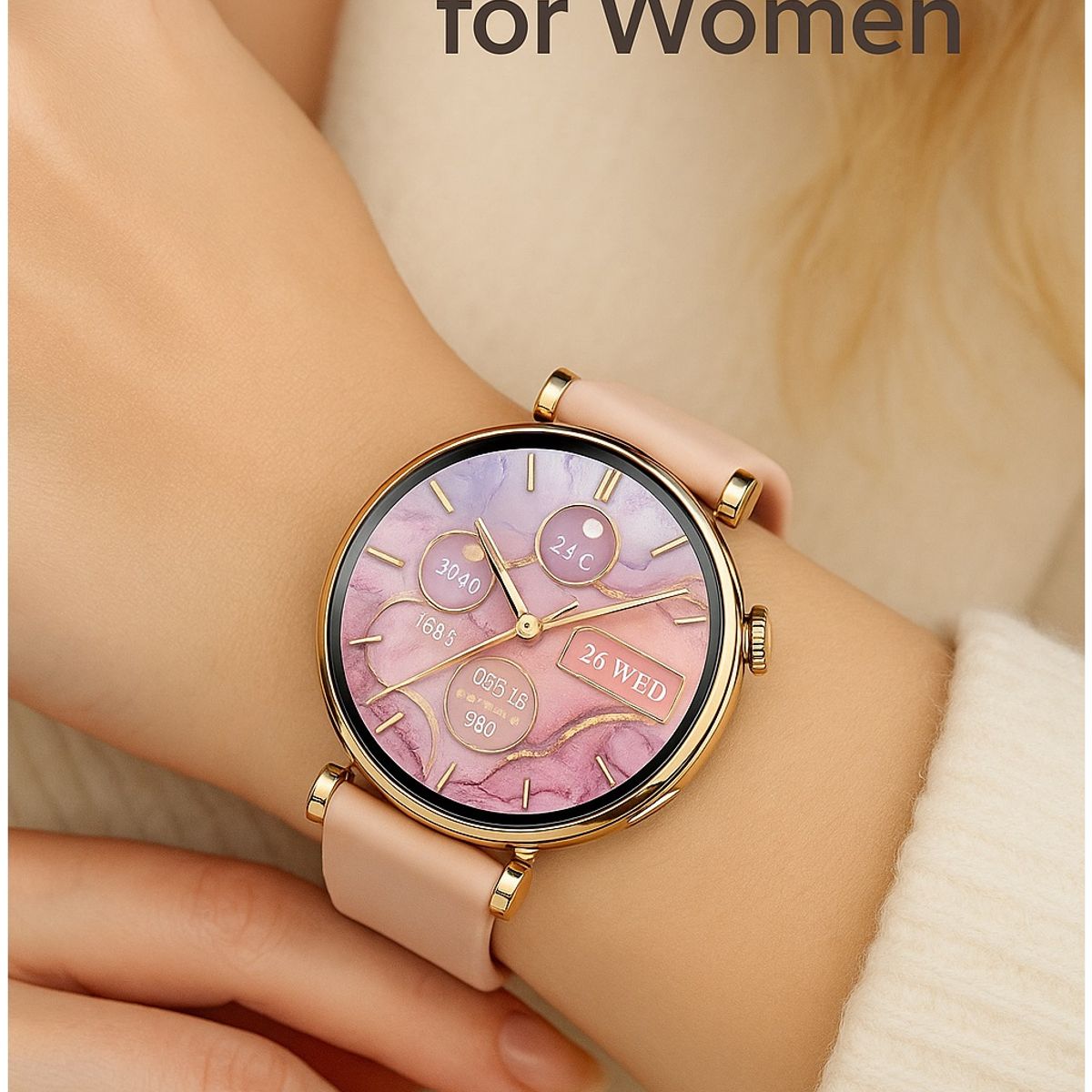 GENERICO - Smartwatch para Mujer Reloj Inteligente con Monitoreo de Salud Control del Ciclo Femenino 14 Días