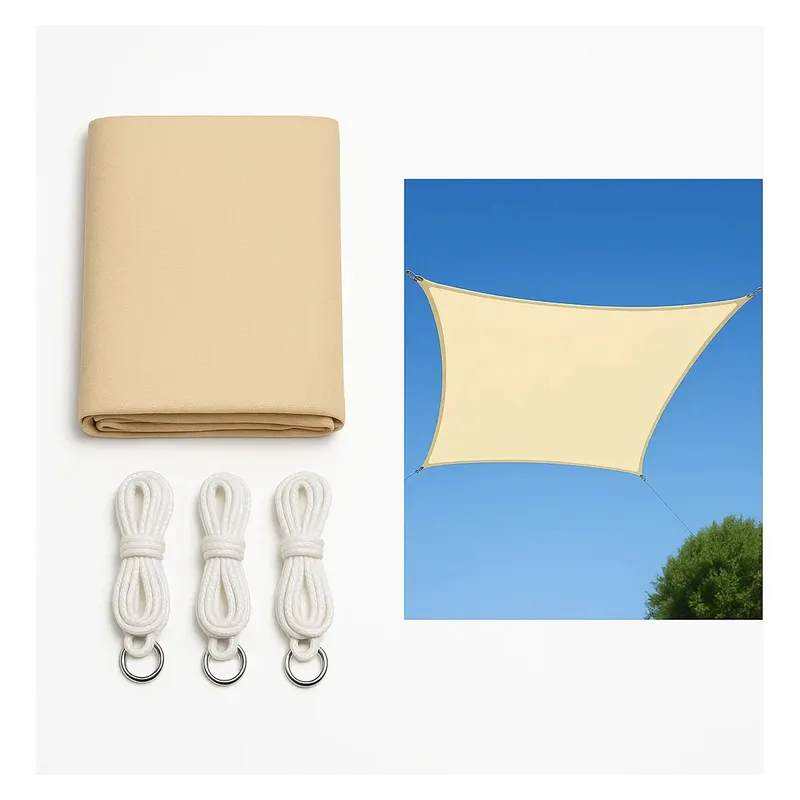 GENERICO - Lona Toldo Vela Sombra Malla Anti Uv Cuadrado 4X4 Metros