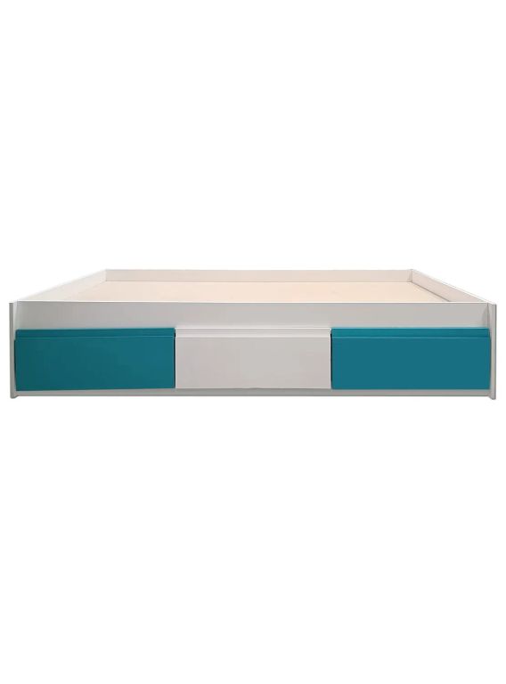 Cama Infantil/Juvenil 3 cajones 1 Plaza - Linea Minimal Calipso-blanco-Calipso