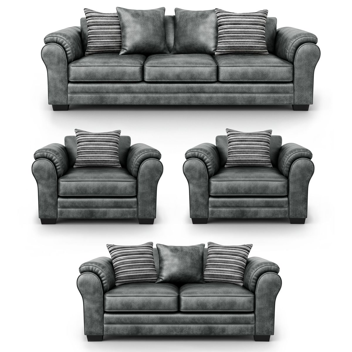 AMERICA DECORA - Living 9 Cuerpos 4+3+1+1 XL Versión Premium Grandón Envejecido