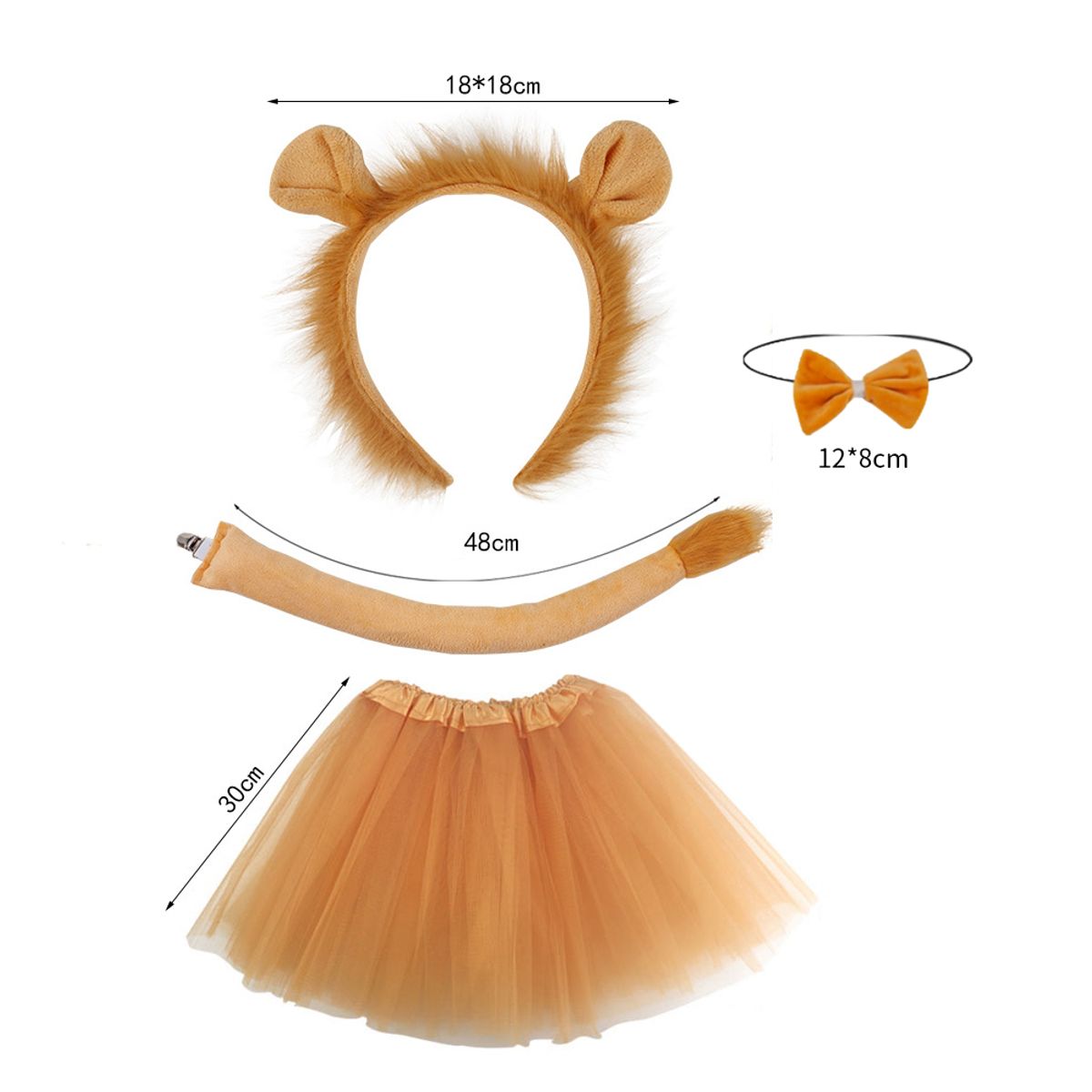 ATURE - Set Disfraces De Accesorios Animales Para Niños Halloween Fiestas 3-8 Años