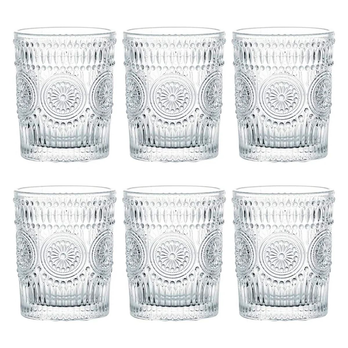 REGALITOLINDO CL - Vasos Vintage Set 6 Unidades Cóctel. 300 ml