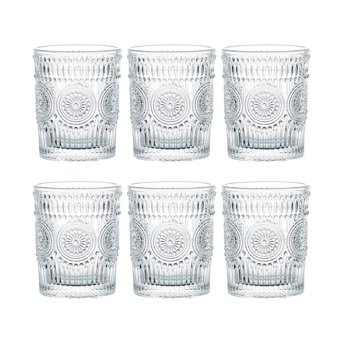 REGALITOLINDO CL - Vasos Vintage Set 6 Unidades Cóctel. 300 ml