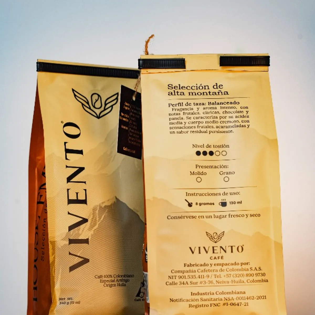 GENERICO - Cafe en Grano 340 gr Vivento Housem Blend Excelso Premiun