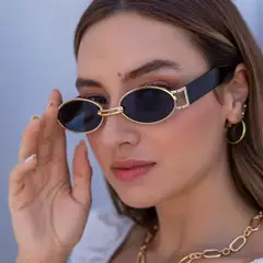 NOVY - Gafas Lentes De Sol Retro K-POP Pinterest Protección UV400