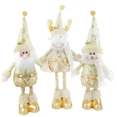 GANGLIAN - Reno Navideño Extensible 50cm, 3 Unidades, Decoración para Mesa, Escaparate y Fiestas