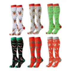 ATURE - Juego De 6 Medias Compresivas Altas Para Deporte Navidad