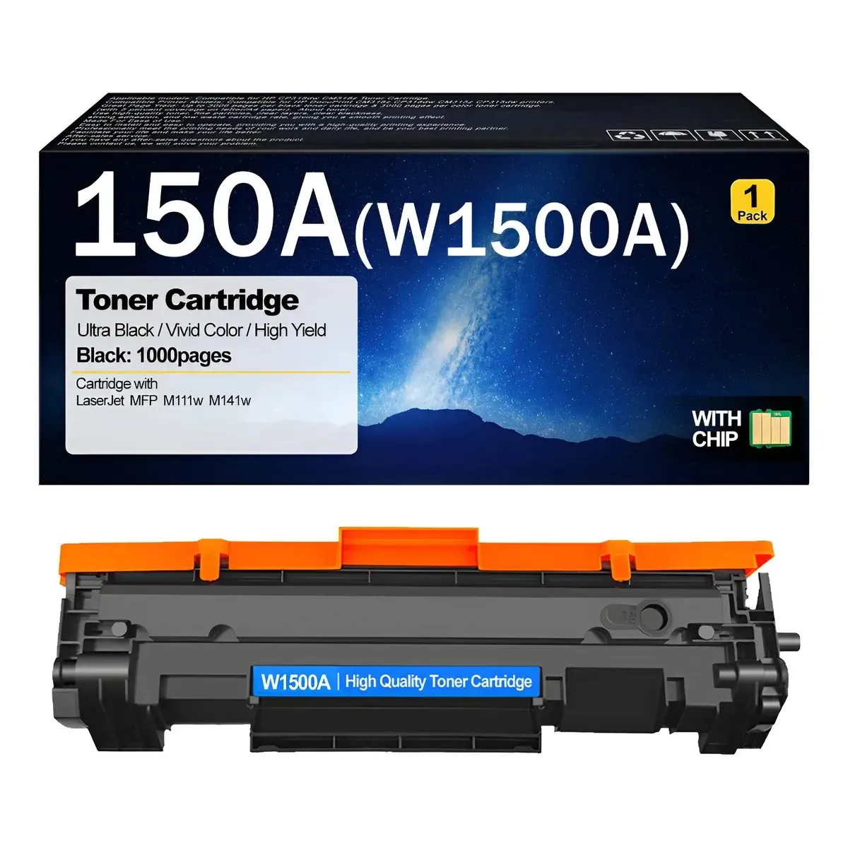 KUANGYE - Toner Alternativo W1500a 1500a 150a 150 M111 111 Mfp141 141