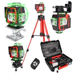 AIZO - Nivel Láser Autonivelante de 360° 16 Líneas Verdes con Trípode