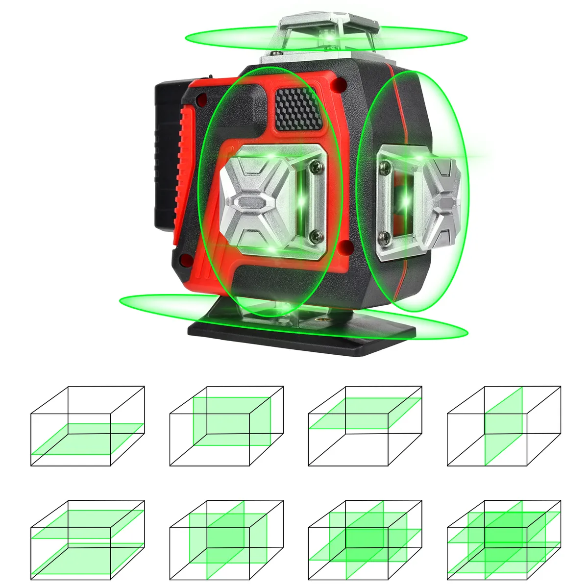 AIZO - Nivel Láser Autonivelante de 360° 16 Líneas Verdes con Trípode