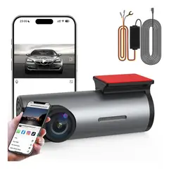 KUANGYE - Cámara Seguridad Auto 360° Visión Nocturna Monitoreo 24 Hora