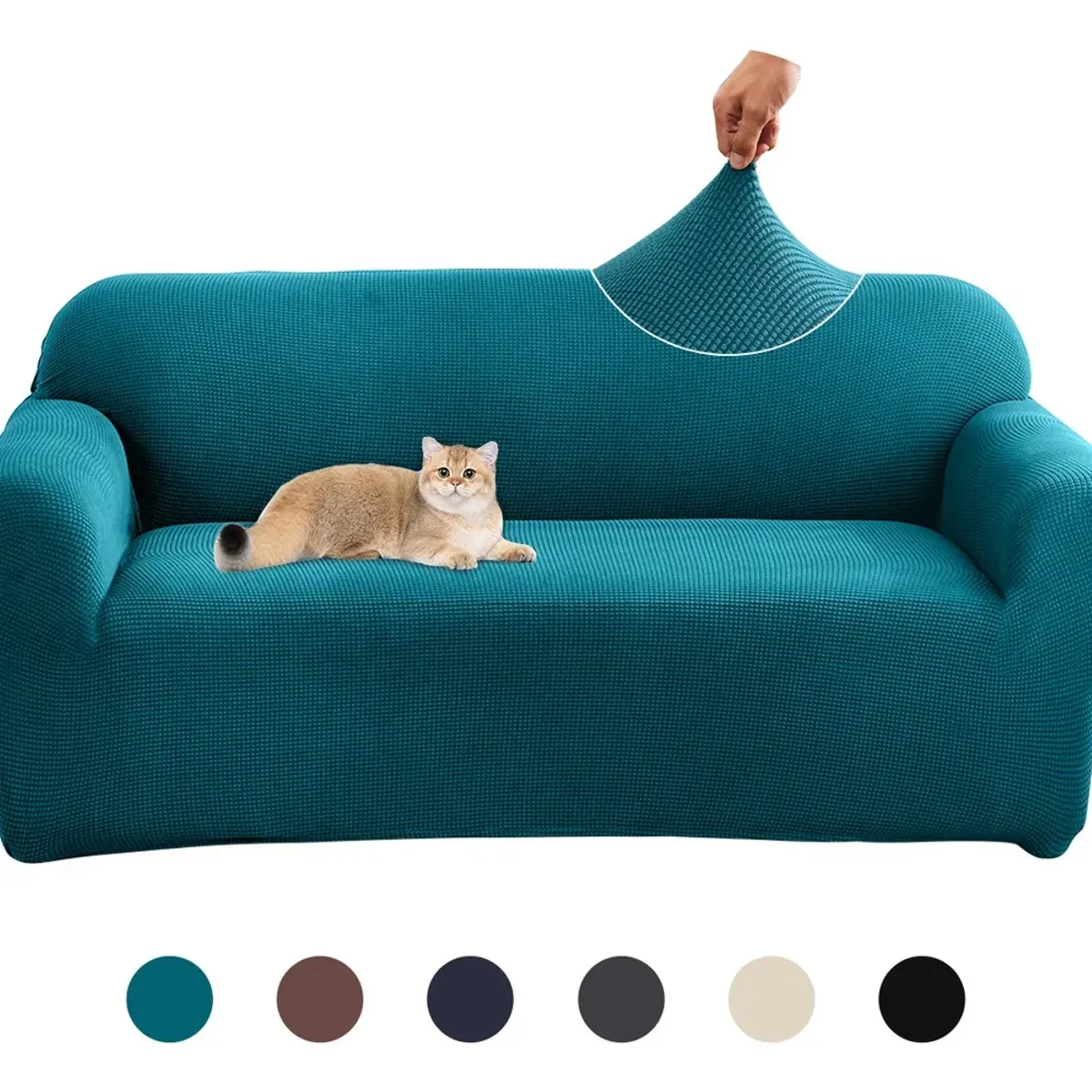 SUPERCENTER - Funda Sofá Cubre Sillón Protectora Para 3 Cuerpos Elastizada Turquesa