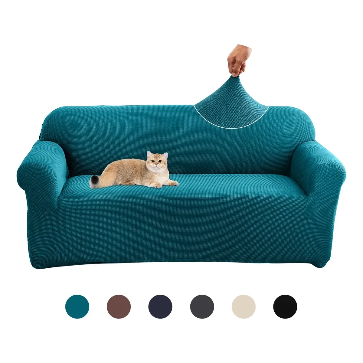 SUPERCENTER - Funda Sofá Cubre Sillón Protectora Para 3 Cuerpos Elastizada Turquesa