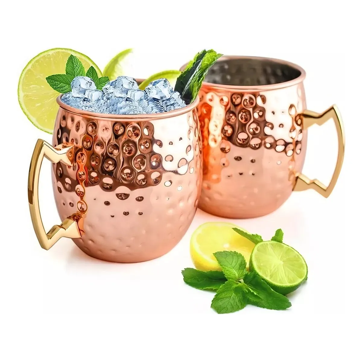 SUPERCENTER - Set De 2 Vasos Mugs Cobre Moscow Mule Coctel 530ml