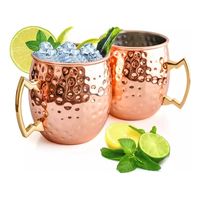 Set De 2 Vasos Mugs Cobre Moscow Mule Coctel 530ml