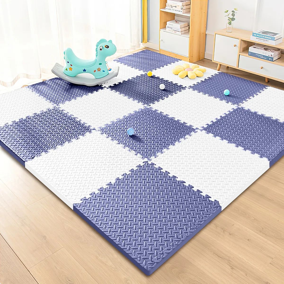 SUPERCENTER - Set X4 Piso De Goma Eva Bebé Puzzle Alfombra 10mm 60x60cm