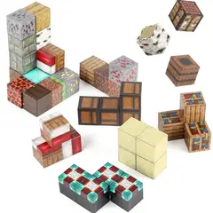 KINDA NICE - Set 50 Bloques Magnéticos Cubos Pixel Al Azar De 2 Cm