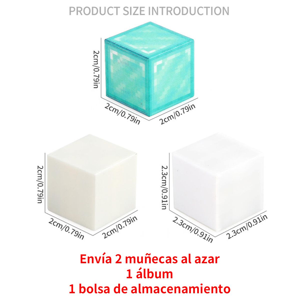 KINDA NICE - Set 50 Bloques Magnéticos Cubos Pixel Al Azar De 2 Cm