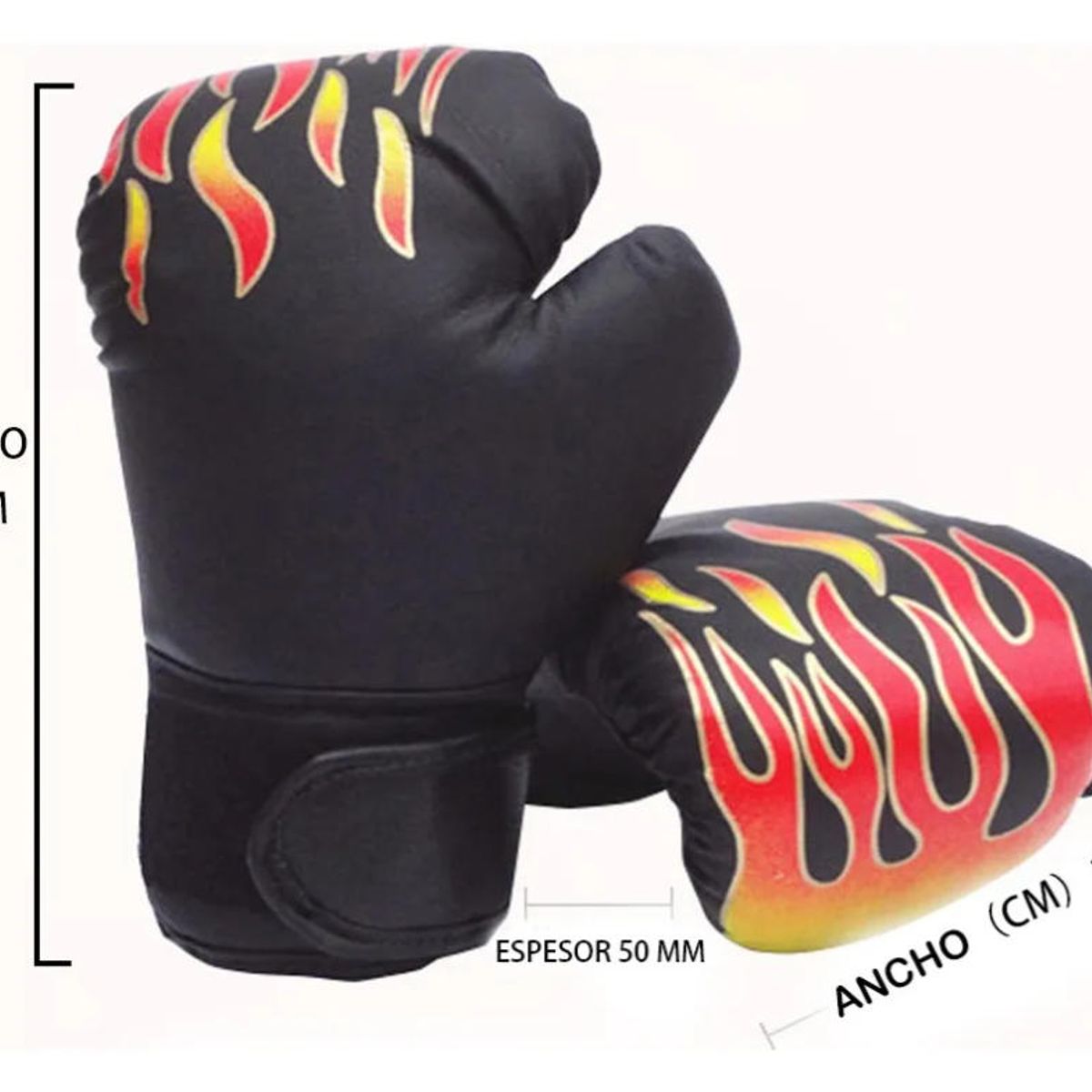 KINDA NICE - Set Boxing Para Niños Guantes De Box Guantes Entrenamiento Negro