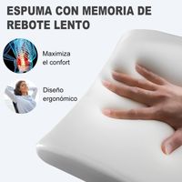 Cojin Lumbar Memoria Ortopedico Almohada Para Auto Oficina Negro
