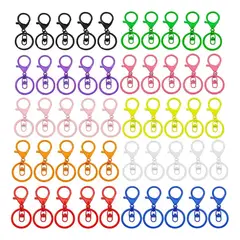 KUANGYE - 50 Un Argollas Para Llavero 30mm Con Cerrar Mix Colores Multicolor