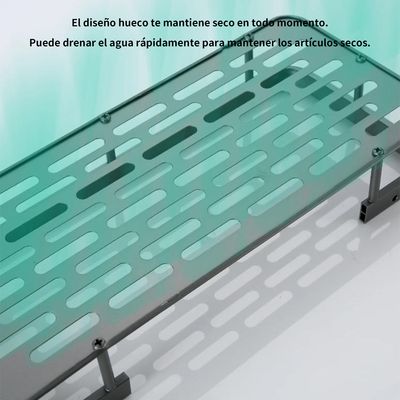 Imagen 2 del producto Pack 2 De Estantes De Pared De Baño/cocina Sin Taladrar