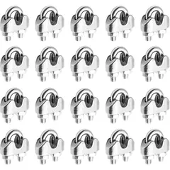 KUANGYE - Stainless Steel Wire Rope Cable Clip Clamp M3 Clamp U Bolt Saddle Fastener 1/8 Piola 3 Mm 50 pcs