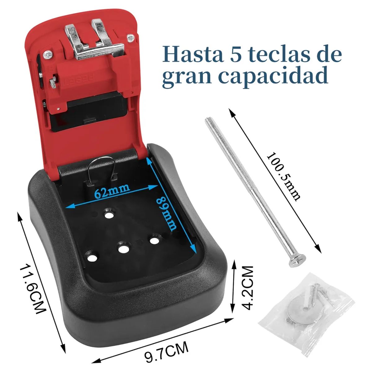 SUPERCENTER - Caja De Seguridad Fuerte Metálica Para Llave Con Clave