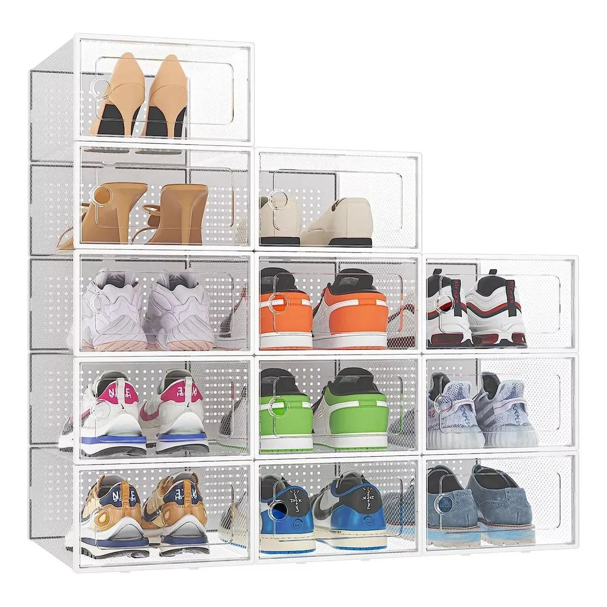 SUPERCENTER - Caja Organizador De Zapatos Set 4 Apilables Y Firme Calidad