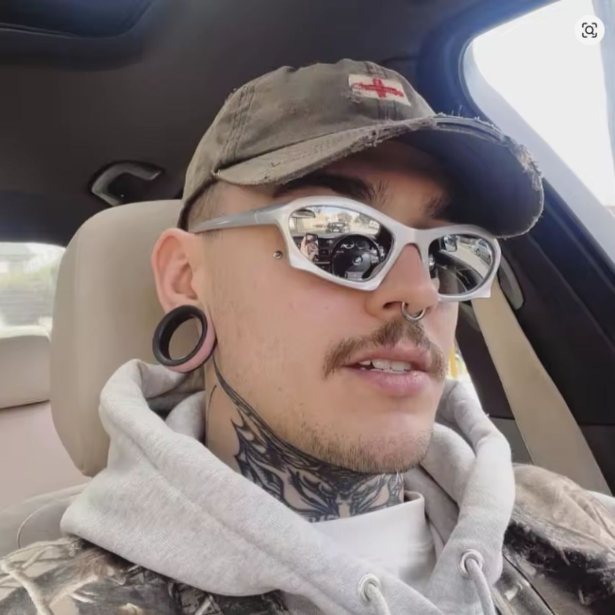 NOVY - Gafas Lentes De Sol Retro Y2K Cyberpunk